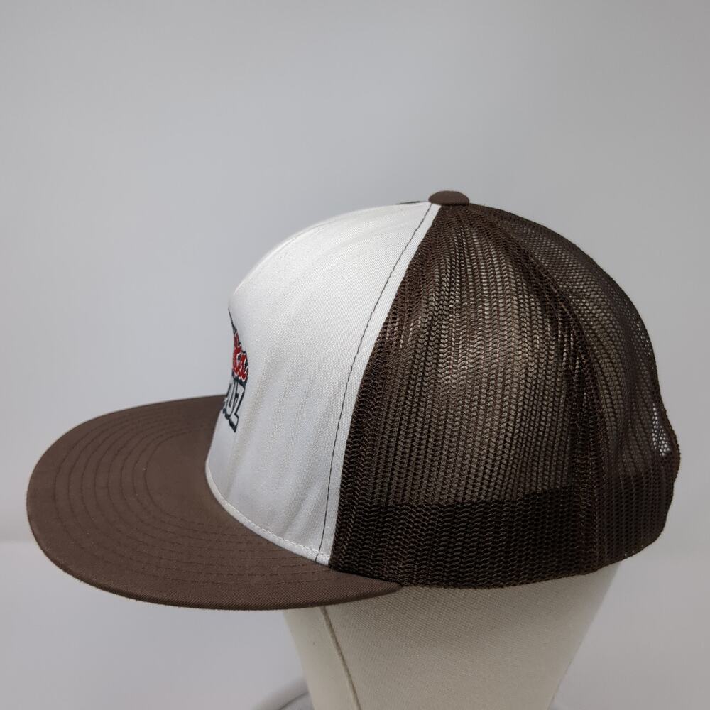Santa Cruz Snapback Trucker Hat Brown One Size Adjustable Mesh Back Yupoong - Picture 3 of 9